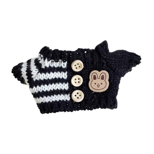 ＡＷＨＡＯ Gefüllter Puppenpullover, Machen Sie Ihre Eigene Puppe für Kleine Mädchen, Plüschpuppenpullover für 6,69'' Puppe, Schwarz von ＡＷＨＡＯ