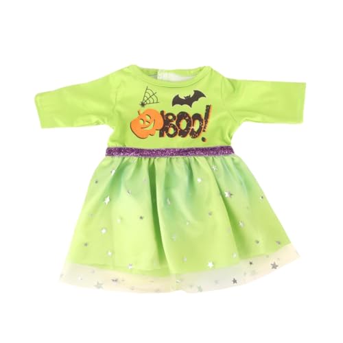 AWHAO Halloween Puppenkostüm, 18 Zoll Puppenkleidung für Mädchen, Robuste Kreative Mode, Mädchenpuppe, Halloween Kleid, Puppenzubehör für Cosplay, GrÜn AWHAO Halloween Puppenkostüm, 18 Zoll Puppenkleidung für Mädchen, Robuste Kreative Mode, Mädchenpuppe, Halloween Kleid, Puppenzubehör für Cosplay, GrÜn von AWHAO