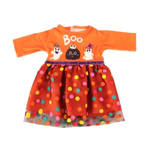 AWHAO Halloween Puppenkostüm, 18 Zoll Puppenkleidung für Mädchen, Robuste Kreative Mode, Mädchenpuppe, Halloween Kleid, Puppenzubehör für Cosplay, Orange AWHAO Halloween Puppenkostüm, 18 Zoll Puppenkleidung für Mädchen, Robuste Kreative Mode, Mädchenpuppe, Halloween Kleid, Puppenzubehör für Cosplay, Orange von AWHAO