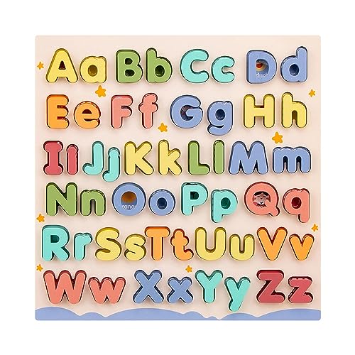 AWHAO Holz ABC Puzzle Bildungsspielzeug Alphabet Farbkennung Spielzeug für AWHAO Holz ABC Puzzle Bildungsspielzeug Alphabet Farbkennung Spielzeug für von AWHAO