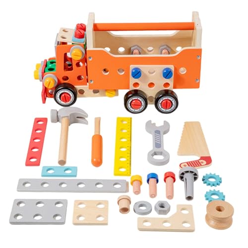 ＡＷＨＡＯ Holz Kinder Werkzeug Set BAU Spielzeug Werkzeug Warenkorb Beschäftigt Bord Lustige von ＡＷＨＡＯ