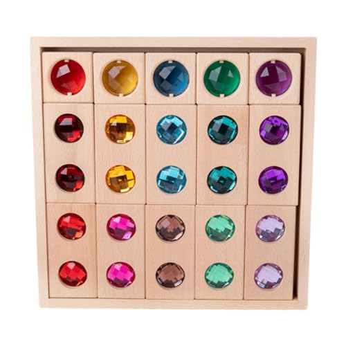 AWHAO Holzbausteine Set für Kinder, Stapelspiel, Lernspielzeug, Regenbogen Bausteine Set für Geburtstags Kleinkinder, Stil D AWHAO Holzbausteine Set für Kinder, Stapelspiel, Lernspielzeug, Regenbogen Bausteine Set für Geburtstags Kleinkinder, Stil D von AWHAO
