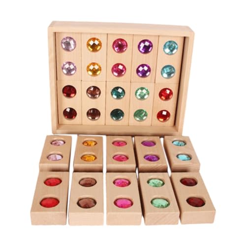 AWHAO Holzbausteine Set für Kinder, Stapelspiel, Lernspielzeug, Regenbogen Bausteine Set für Geburtstags Kleinkinder, Stil F AWHAO Holzbausteine Set für Kinder, Stapelspiel, Lernspielzeug, Regenbogen Bausteine Set für Geburtstags Kleinkinder, Stil F von AWHAO