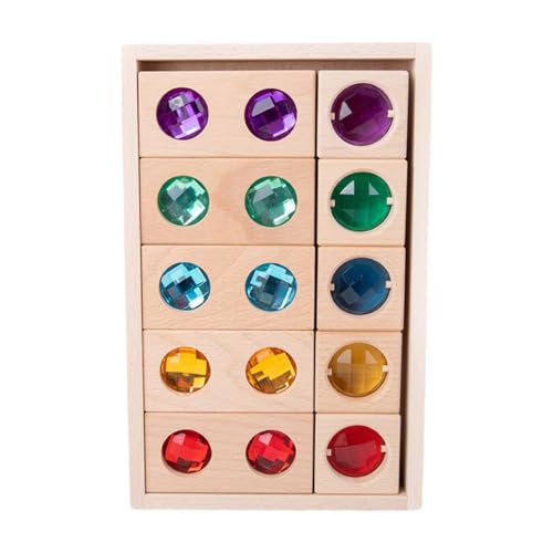 AWHAO Holzbausteine Set für Kinder, Stapelspiel, Lernspielzeug, Regenbogen Bausteine Set für Geburtstags Kleinkinder, Stil b AWHAO Holzbausteine Set für Kinder, Stapelspiel, Lernspielzeug, Regenbogen Bausteine Set für Geburtstags Kleinkinder, Stil b von AWHAO