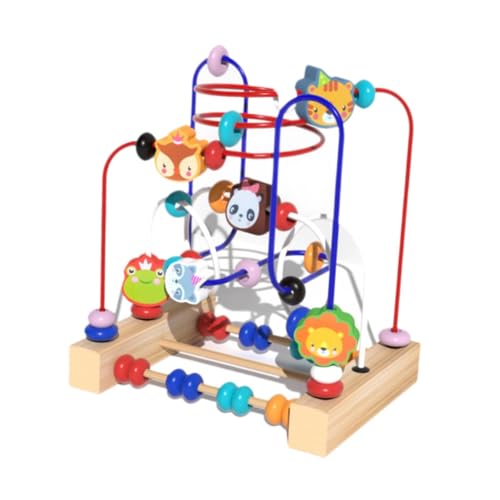AWHAO Holzperlen Labyrinth Spielzeug, Bunte Holzachterbahn, Räumliches Denken, Mathematik Perlen, Rollenspielzeug, Vorschule für Babys, Kinder, Jungen Und M, Tier AWHAO Holzperlen Labyrinth Spielzeug, Bunte Holzachterbahn, Räumliches Denken, Mathematik Perlen, Rollenspielzeug, Vorschule für Babys, Kinder, Jungen Und M, Tier von AWHAO
