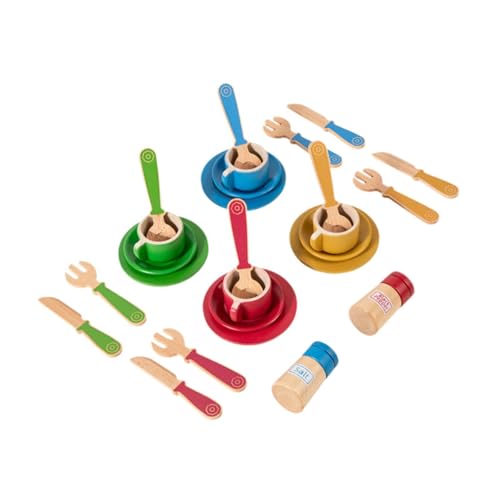 AWHAO Holzspielgerichte Und Teller für Kinder Küche Set für Jungen Mädchen Kinder AWHAO Holzspielgerichte Und Teller für Kinder Küche Set für Jungen Mädchen Kinder von AWHAO