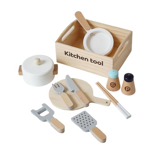 AWHAO Holzspielzeug Kochset, Spielgeschirr für Kinder, für Kleinkinder, AWHAO Holzspielzeug Kochset, Spielgeschirr für Kinder, für Kleinkinder, von AWHAO