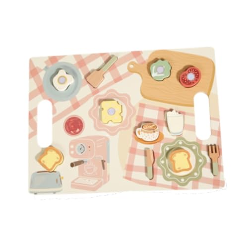 AWHAO Holzspielzeug Lebensmittel Backset, Spielset, So Tun, Als Ob, Interaktives Spielzeug, Küchenzubehör für Kinder Im Vorschulalter, Geburtstagsgeschenk, Frühstück AWHAO Holzspielzeug Lebensmittel Backset, Spielset, So Tun, Als Ob, Interaktives Spielzeug, Küchenzubehör für Kinder Im Vorschulalter, Geburtstagsgeschenk, Frühstück von AWHAO