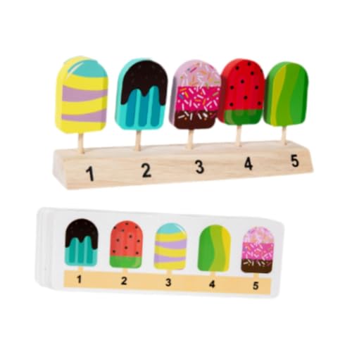 AWHAO Holzspielzeug Zum Spielen Und Essen, Rollenspiel, Küchenzubehör Entwickelt Soziale Fähigkeiten Und Fördert Das Rollenspiel. Lernspielzeug für Kinder, EIS Am Stiel AWHAO Holzspielzeug Zum Spielen Und Essen, Rollenspiel, Küchenzubehör Entwickelt Soziale Fähigkeiten Und Fördert Das Rollenspiel. Lernspielzeug für Kinder, EIS Am Stiel von AWHAO