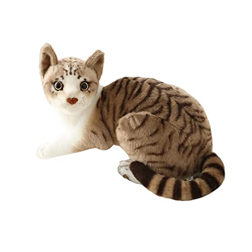 ＡＷＨＡＯ Katzen Plüschtier für Kinderzimmer, Kuscheltier für Kinder, 40 cm graue Katze von ＡＷＨＡＯ