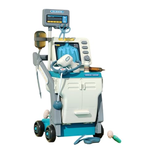 AWHAO Kinder Arztset mit Trolley für Rollenspiele Und Lernen, Blau AWHAO Kinder Arztset mit Trolley für Rollenspiele Und Lernen, Blau von AWHAO
