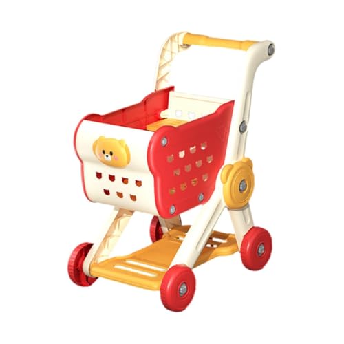 AWHAO Kinder Einkaufswagen, Spielzeug, Einkaufswagen, Spielzeug, Lustig, Frühpädagogisch, Supermarkt Handwagen, Trolley Spielset für Baby Geburtstagsgeschen, Rot AWHAO Kinder Einkaufswagen, Spielzeug, Einkaufswagen, Spielzeug, Lustig, Frühpädagogisch, Supermarkt Handwagen, Trolley Spielset für Baby Geburtstagsgeschen, Rot von AWHAO