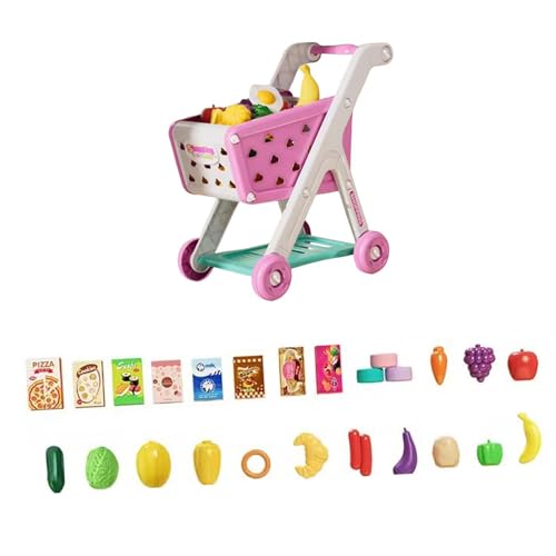 AWHAO Kinder Einkaufswagen Trolley Set, Rollenspiele für Kleinkinder, Jungen Und Mädchen AWHAO Kinder Einkaufswagen Trolley Set, Rollenspiele für Kleinkinder, Jungen Und Mädchen von AWHAO
