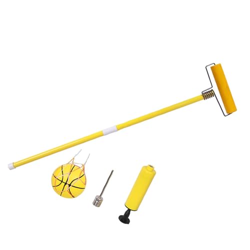 AWHAO Kinder Rolling Ball Spielzeug, Trainingsausrüstung, Entwicklung von Motorischen Fähigkeiten mit Ball Und Pumpe, Stangenspiel Kit, Aktivitätsschubspie, Gelb AWHAO Kinder Rolling Ball Spielzeug, Trainingsausrüstung, Entwicklung von Motorischen Fähigkeiten mit Ball Und Pumpe, Stangenspiel Kit, Aktivitätsschubspie, Gelb von AWHAO