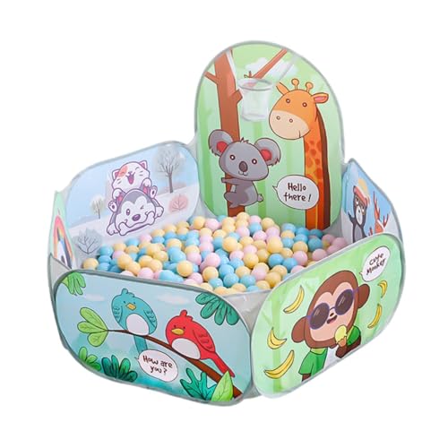 AWHAO Kinder Spielen Zelt Baby Crawl Laufstall Spielzeug Cartoon Geschenk Laufstall Ball Pool Klapp Zelt für Kleinkinder Kinder Outdoor Indoor Spielen, Style B, 50 Bälle AWHAO Kinder Spielen Zelt Baby Crawl Laufstall Spielzeug Cartoon Geschenk Laufstall Ball Pool Klapp Zelt für Kleinkinder Kinder Outdoor Indoor Spielen, Style B, 50 Bälle von AWHAO