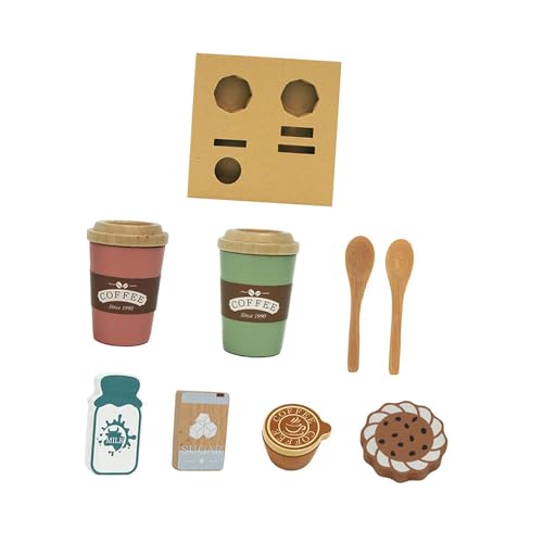 AWHAO Kinder Teeparty Set Aus Holz, Farblich Abgestimmt, für Rollenspiele, Kaffee, Snacks, Rollenspiel AWHAO Kinder Teeparty Set Aus Holz, Farblich Abgestimmt, für Rollenspiele, Kaffee, Snacks, Rollenspiel von AWHAO