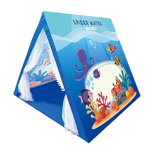 AWHAO Kinderspielzelt, Tragbares Tipi für Kinder, Indoor Spielhaus für Feste, Blau AWHAO Kinderspielzelt, Tragbares Tipi für Kinder, Indoor Spielhaus für Feste, Blau von AWHAO