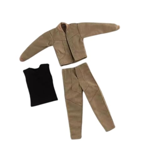 AWHAO Kleidung für Actionfiguren Im Maßstab 1:12, Miniaturkleidung, Herrenjacken, Hosen Und Tanktops für 6 Zoll Actionfiguren Als Verkleidung, Khaki AWHAO Kleidung für Actionfiguren Im Maßstab 1:12, Miniaturkleidung, Herrenjacken, Hosen Und Tanktops für 6 Zoll Actionfiguren Als Verkleidung, Khaki von AWHAO