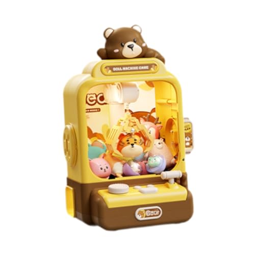 AWHAO Kleiner Klauenmaschinen Greifer Aus Plüsch, Vorgetäuschtes Spiel Und Geräusche, Süßigkeitenverkaufsspielzeug, Preisspenderspielzeug für Kinder, Braun AWHAO Kleiner Klauenmaschinen Greifer Aus Plüsch, Vorgetäuschtes Spiel Und Geräusche, Süßigkeitenverkaufsspielzeug, Preisspenderspielzeug für Kinder, Braun von AWHAO
