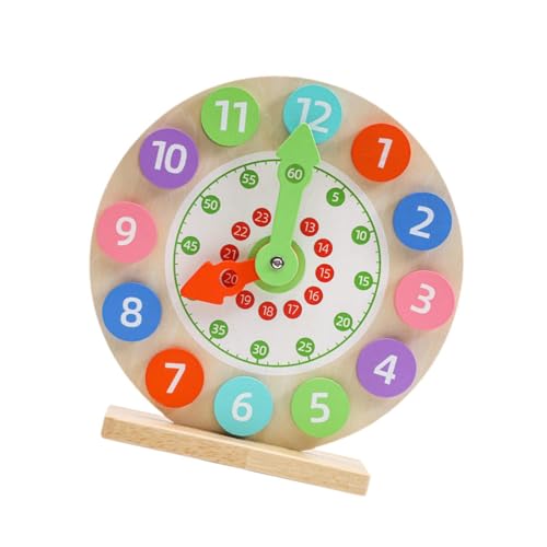 AWHAO Lernuhr für Kinder, Lernspielzeug, Holzuhr, Spielzeug für Babys Und Kinder AWHAO Lernuhr für Kinder, Lernspielzeug, Holzuhr, Spielzeug für Babys Und Kinder von AWHAO