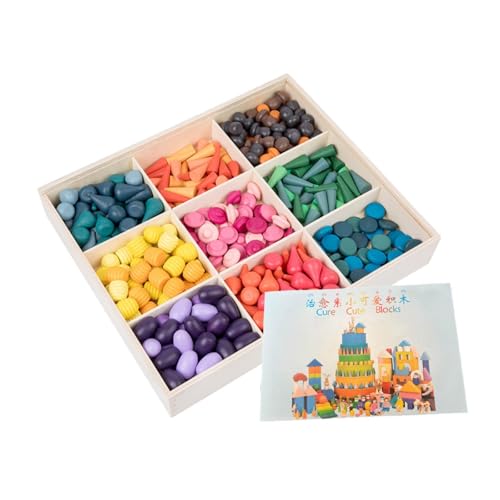 AWHAO Lose Teile Aus Holz, Spielzeug, 9 Formen, Bauspielzeug, Stapelspielzeug für Kinder AWHAO Lose Teile Aus Holz, Spielzeug, 9 Formen, Bauspielzeug, Stapelspielzeug für Kinder von AWHAO
