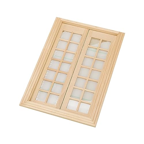 AWHAO Mini Szenen Zubehör Zum Basteln, 1/12 Puppenhaus, Fenster für Schlafzimmer, AWHAO Mini Szenen Zubehör Zum Basteln, 1/12 Puppenhaus, Fenster für Schlafzimmer, von AWHAO