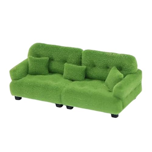 ＡＷＨＡＯ Miniatur-Sofa, Puppenhaus-Couch, modern, DIY-Szene, Miniatur-Spielzeugmodell, Mini-Möbel, 1 25 Grün von ＡＷＨＡＯ