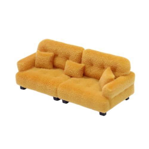 ＡＷＨＡＯ Miniatur-Sofa, Puppenhaus-Couch, modern, DIY-Szene, Miniatur-Spielzeugmodell, Mini-Möbel, 1 30 Braun von ＡＷＨＡＯ