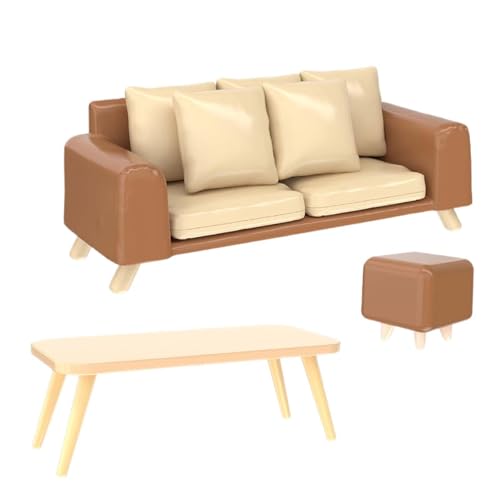 AWHAO Miniatur Sofa, Puppenhaus Dekoration, Simulation, Miniatur Puppenhaus Couch für Mini Raum, Landschaft, Zubehör, Dekoration, Sofagarnitur mit Schreibtisch AWHAO Miniatur Sofa, Puppenhaus Dekoration, Simulation, Miniatur Puppenhaus Couch für Mini Raum, Landschaft, Zubehör, Dekoration, Sofagarnitur mit Schreibtisch von AWHAO