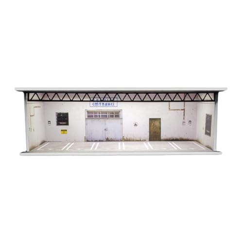 ＡＷＨＡＯ Modellauto Vitrine Als Schaukasten für Eine Parkplatz Szene Und Aufbewahrungsbox Garagen Diorama mit LED Beleuchtung Und Staubdichter Abdeckung für Sa, Style E von ＡＷＨＡＯ