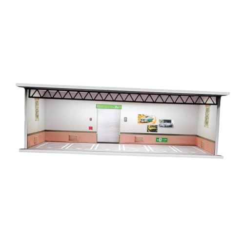 ＡＷＨＡＯ Modellauto Vitrine Als Schaukasten für Eine Parkplatz Szene Und Aufbewahrungsbox Garagen Diorama mit LED Beleuchtung Und Staubdichter Abdeckung für Sa, Style F von ＡＷＨＡＯ