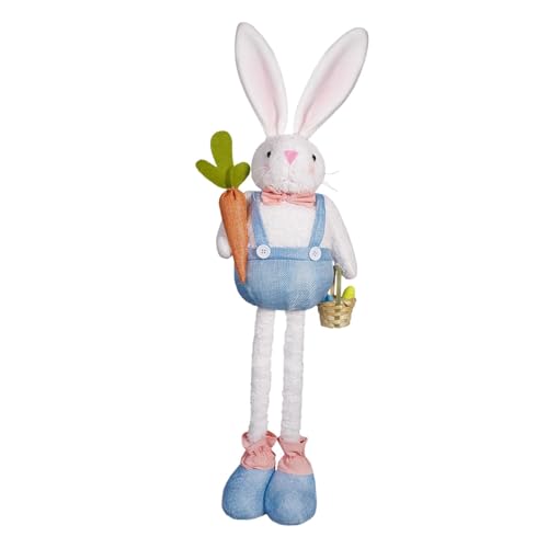 ＡＷＨＡＯ Osterhase Plüschpuppe als Heimdeko mit einziehbarem Bein für Schlafzimmer und Wohnzimmer von ＡＷＨＡＯ