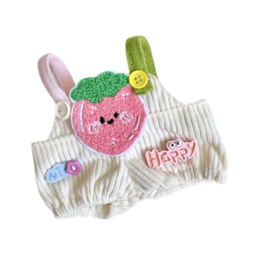 ＡＷＨＡＯ Plüschpuppen Hosentenderhosen, Lebendige Entzückende Plüsch Figuren Hosenträger für 7,87 Zoll Puppen, Erdbeeren von ＡＷＨＡＯ