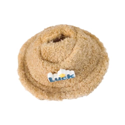ＡＷＨＡＯ Plüschpuppenhut für 17 cm Puppe, Stilvoller Weicher Plüsch Bucket Hut, Puppenzubehör von ＡＷＨＡＯ