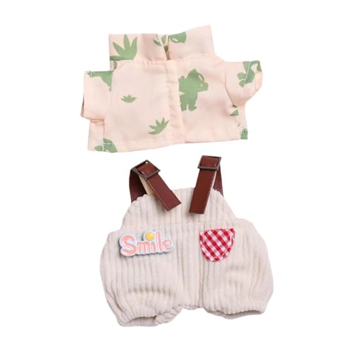 AWHAO Plüschpuppenkleidung für 15–17 cm Große Puppen, Mode, Kostüme, Verkleidung, DIY, Plüschpuppenzubehör, Foto Requisiten, Weiche Puppenkleidung, Overall-Shirt AWHAO Plüschpuppenkleidung für 15–17 cm Große Puppen, Mode, Kostüme, Verkleidung, DIY, Plüschpuppenzubehör, Foto Requisiten, Weiche Puppenkleidung, Overall-Shirt von AWHAO