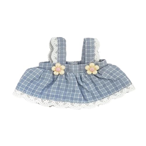 ＡＷＨＡＯ Puppen Outfit mit Hosenträger Und Rock für 12 cm Puppen Rollenspielzubehör, Blau von ＡＷＨＡＯ