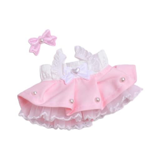 ＡＷＨＡＯ Puppen Outfit mit Mini Kopfbedeckung für 15 cm Große Puppen, Rosa von ＡＷＨＡＯ