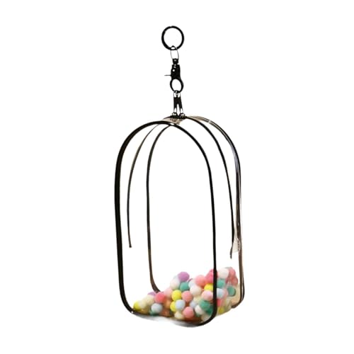 ＡＷＨＡＯ Puppenaufbewahrungstasche für Sammler, tragbare Mini-Tasche mit Schlüsselanhänger für Figuren, Schwarz von ＡＷＨＡＯ