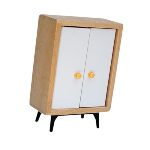 AWHAO Puppenhaus Kleiderschrank Im Maßstab 1:12, Mini Holzmöbel, Simuliertes Schrankspielzeug AWHAO Puppenhaus Kleiderschrank Im Maßstab 1:12, Mini Holzmöbel, Simuliertes Schrankspielzeug von AWHAO