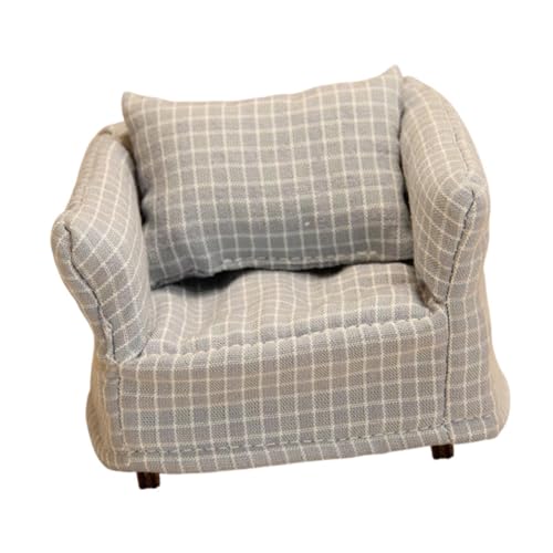 AWHAO Puppenhaus Sofa Couch 1:12 Möbel für Miniatur Raumgestaltung, Blau AWHAO Puppenhaus Sofa Couch 1:12 Möbel für Miniatur Raumgestaltung, Blau von AWHAO