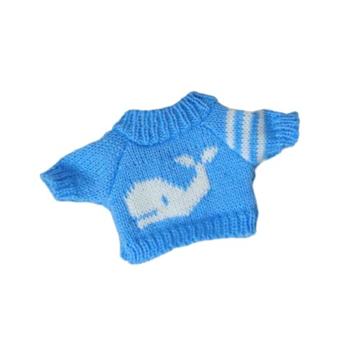 AWHAO Puppenkleidung, Puppenpullover, Zubehör, Weich, Bequem, Dekoration, Schickes Kleid, Trendiges, Abnehmbares Puppenoberteil, Anhänger, Puppenkleidung, Blau AWHAO Puppenkleidung, Puppenpullover, Zubehör, Weich, Bequem, Dekoration, Schickes Kleid, Trendiges, Abnehmbares Puppenoberteil, Anhänger, Puppenkleidung, Blau von AWHAO