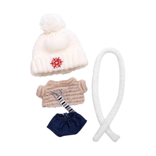 AWHAO Puppenkleidung für 15 cm bis 17 cm, DIY Puppenspielzeug, Gestreiftes Schal Outfit für 5,91 Zoll bis 6,69 Zoll Große Puppen, mit Hut AWHAO Puppenkleidung für 15 cm bis 17 cm, DIY Puppenspielzeug, Gestreiftes Schal Outfit für 5,91 Zoll bis 6,69 Zoll Große Puppen, mit Hut von AWHAO