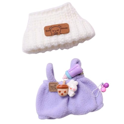 AWHAO Puppenkleidung für 6,69 Zoll Puppen, Anzieh Accessoires, Geburtstagsgeschenk, Puppenhosen Und Kostüme, Lila mit Hut AWHAO Puppenkleidung für 6,69 Zoll Puppen, Anzieh Accessoires, Geburtstagsgeschenk, Puppenhosen Und Kostüme, Lila mit Hut von AWHAO