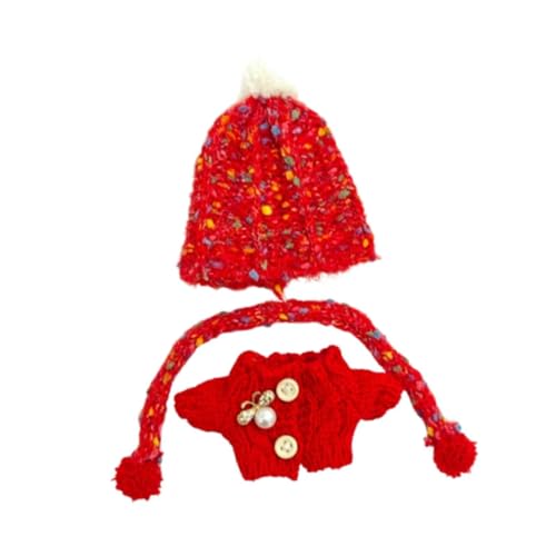 AWHAO Puppenoberteil für Kinder, DIY Puppenkleidung für 15 cm Figuren, Geschenkidee, Bunter Roter Schal AWHAO Puppenoberteil für Kinder, DIY Puppenkleidung für 15 cm Figuren, Geschenkidee, Bunter Roter Schal von AWHAO