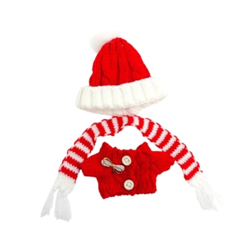 AWHAO Puppenoberteil für Kinder, DIY Puppenkleidung für 15 cm Figuren, Geschenkidee, Rot-weißer Schal AWHAO Puppenoberteil für Kinder, DIY Puppenkleidung für 15 cm Figuren, Geschenkidee, Rot-weißer Schal von AWHAO