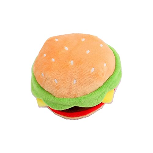 AWHAO Quietschendes Hundefutter Kauspielzeug, Langlebige Interaktive Hundespielzeugpuppe mit Quietscher, Hundegeräusch, Spielzeug für Kleine, Mittelgroße Un, Hamburger 14x14x9cm AWHAO Quietschendes Hundefutter Kauspielzeug, Langlebige Interaktive Hundespielzeugpuppe mit Quietscher, Hundegeräusch, Spielzeug für Kleine, Mittelgroße Un, Hamburger 14x14x9cm von AWHAO
