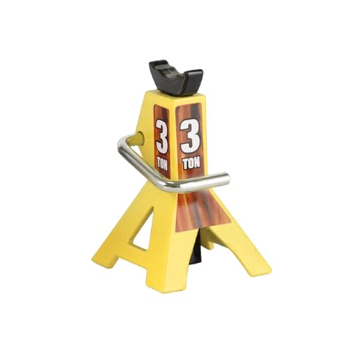 ＡＷＨＡＯ RC-Auto-Wagenheber, Hebewerkzeug, universelles Mini-simuliertes 3-Tonnen-Spielzeugdekor für 1/10 SCX10 D90-Fernbedienungsauto, RC-Fahrzeug, Gelb von ＡＷＨＡＯ