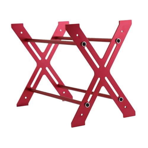 ＡＷＨＡＯ RC Weil Legierungs Rack RCTS Reifendisplayhalter Einfach zu Montieren, Den Reifenorganisator für 1/10 RC Auto Zusammenstellen, Rot von ＡＷＨＡＯ