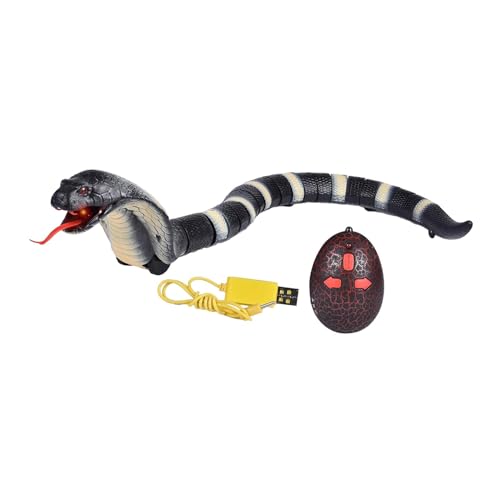 AWHAO Realistisches RC Schlangenspielzeug, Klapperschlange, Roboterspielzeug, Infrarot, Schlange, Gruseliges Trickspielzeug, Ferngesteuerte Schlan, Schwarz AWHAO Realistisches RC Schlangenspielzeug, Klapperschlange, Roboterspielzeug, Infrarot, Schlange, Gruseliges Trickspielzeug, Ferngesteuerte Schlan, Schwarz von AWHAO