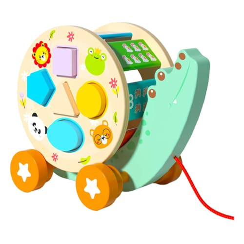 AWHAO Schieben Und Ziehen Sie Holzspielzeug, Pädagogische Und Interaktive Hand, für Kinder Zusammenfasst, Krokodil AWHAO Schieben Und Ziehen Sie Holzspielzeug, Pädagogische Und Interaktive Hand, für Kinder Zusammenfasst, Krokodil von AWHAO
